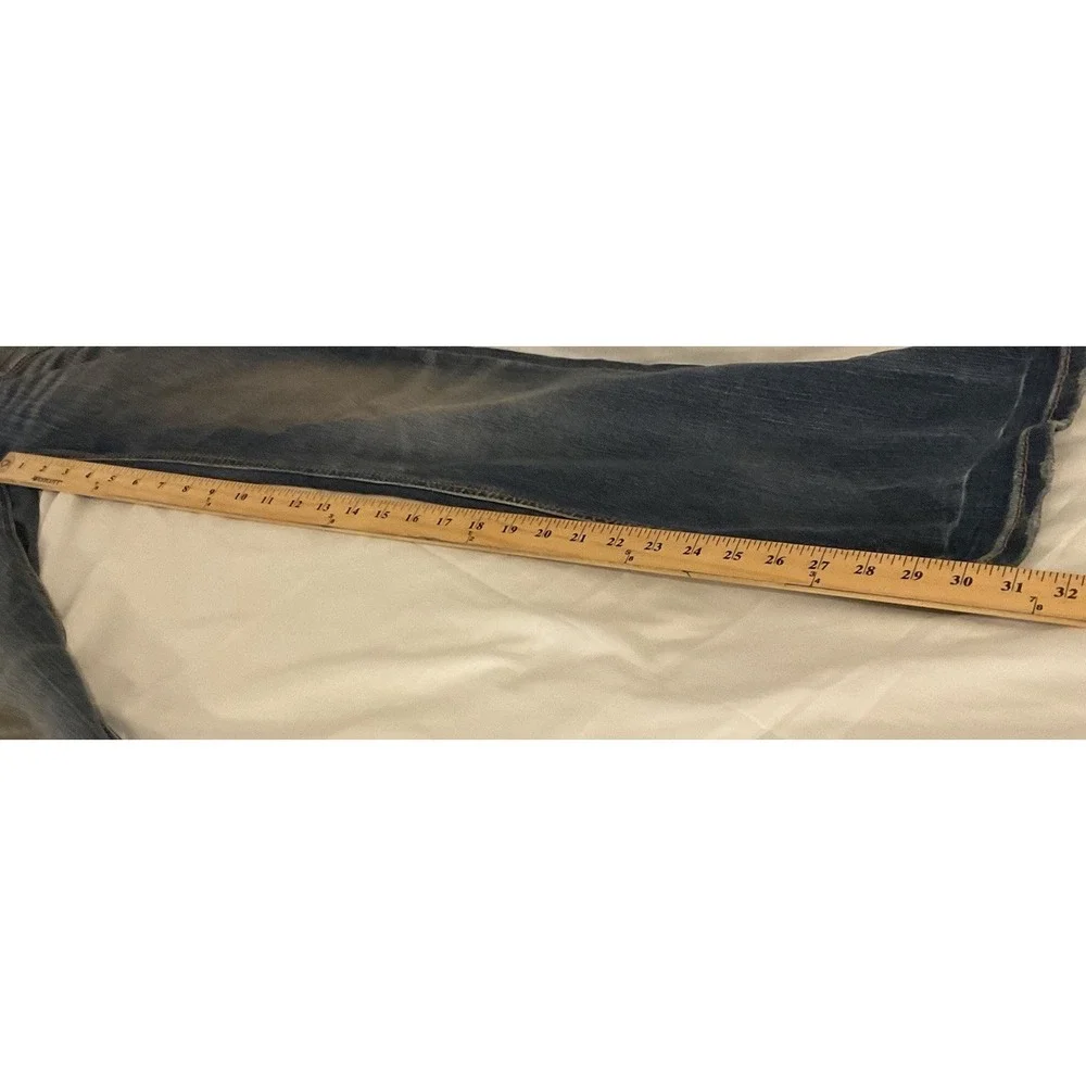 Y2K Silver Jeans AIKO MID FLARE Super Stretch Jeans Tag 25 x 32 (25x31) - Picture 13 of 14